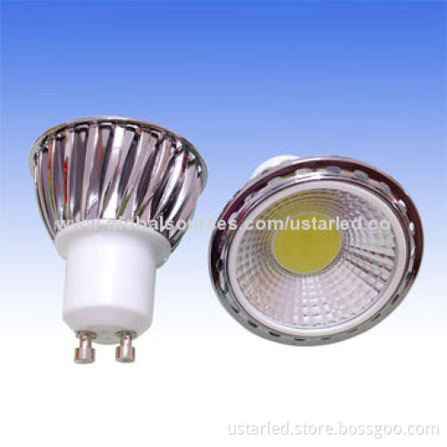 Dimmable 5W GU10 COB LED Spotlight Bulbs, >80 CRI, 270-330lm, CE/RoHS, 2 Years GuaranteeNew